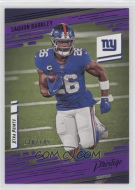 2021 Panini Prestige - [Base] - Xtra Points Purple #60 - Saquon Barkley /149