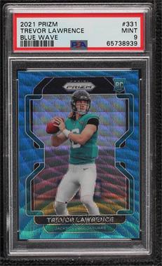 2021 Panini Prizm - [Base] - Blue Wave Prizm #331 - Rookie - Trevor Lawrence /199 [PSA 9 MINT]