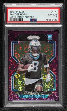 2021 Panini Prizm - [Base] - No Huddle Purple Prizm #373 - Rookie - Jaycee Horn /35 [PSA 8 NM‑MT]