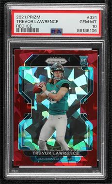 2021 Panini Prizm - [Base] - Red Ice Prizm #331 - Rookie - Trevor Lawrence [PSA 10 GEM MT]