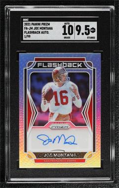 2021 Panini Prizm - Flashback Autographs #FA-JM - Joe Montana /99 [SGC 9.5 Mint+]