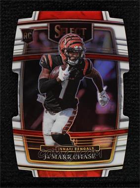 2021 Panini Select - [Base] - White Prizm Die-Cut #47 - Concourse - Ja'Marr Chase /99