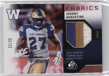 2021 SP Game Used Edition CFL - Fabrics - Patch #AU - Johnny Augustine /25