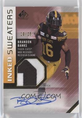 2021 SP Game Used Edition CFL - Inked Sweaters - Patch #IS-BB - Brandon Banks /25