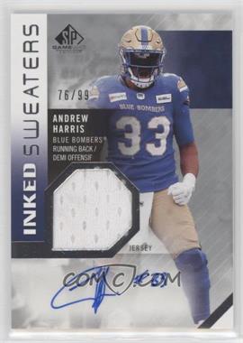 2021 SP Game Used Edition CFL - Inked Sweaters #IS-AH - Andrew Harris /99