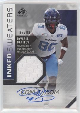 2021 SP Game Used Edition CFL - Inked Sweaters #IS-DD - DaVaris Daniels /99