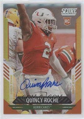 2021 Score - [Base] - Gold Zone Signatures #357 - Rookies - Quincy Roche /50
