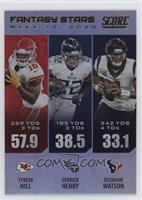 Derrick Henry, Deshaun Watson, Tyreek Hill #/50