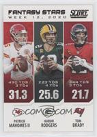 Aaron Rodgers, Patrick Mahomes II, Tom Brady