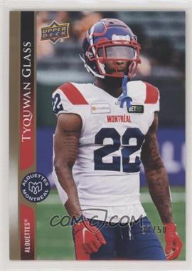 2021 Upper Deck CFL - [Base] - Gold #167 - Tyquwan Glass /50