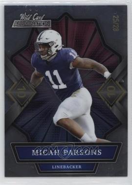 2021 Wild Card Alumination - [Base] - 10 Stripe #ABC-17 - Micah Parsons /28