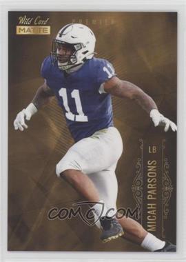 2021 Wild Card MATTE - [Base] - Gold #MBC-18 - Micah Parsons