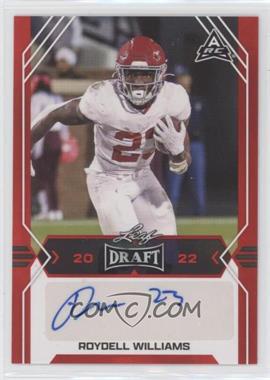 2022 Leaf Draft - Autographs - Red #BA-RW1 - Roydell Williams