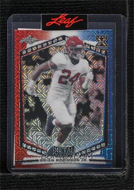 2022 Leaf Draft - Metal - Pre-Production Proof Red White & Blue Mojo #B-BRJ - Brian Robinson Jr. /1 [Uncirculated]