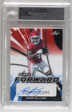 2022 Leaf Flash - Flash Forward Autographs - Pre-Production Proof Red, White & Blue Clear #FF-MW1 - Mario Williams /1 [Uncirculated]