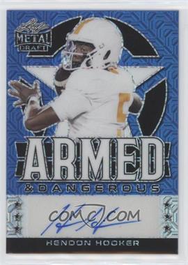 2022 Leaf Metal Draft - Armed & Dangerous - Blue Mojo #AD-HH1 - Hendon Hooker /15