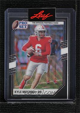 2022 Leaf Pro Set Draft - Metal - Pre-Production Proof Black Wave #PSB-KM1 - Kyle McCord /1 [Uncirculated]