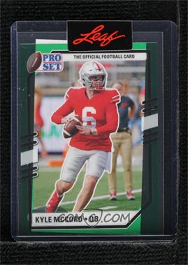 2022 Leaf Pro Set Draft - Metal - Pre-Production Proof Green Clear #PSB-KM1 - Kyle McCord /1 [Uncirculated]