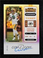 Rookie Ticket RPS - Christian Watson #/49