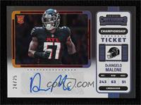 Rookie Ticket Variation - DeAngelo Malone #/25