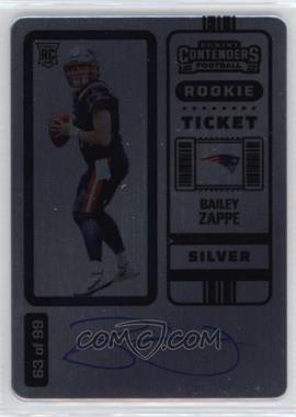 2022 Panini Contenders - [Base] - Silver #104.1 - Rookie Ticket RPS - Bailey Zappe /99