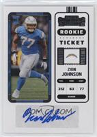 Rookie Ticket - Zion Johnson