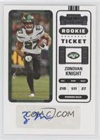 Rookie Ticket - Zonovan Knight