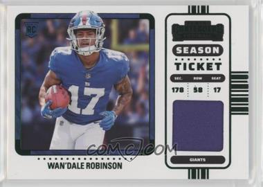 2022 Panini Contenders - Rookie Ticket Swatches - Variation #RSV-WDR - Wan'Dale Robinson