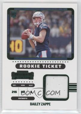 2022 Panini Contenders - Rookie Ticket Swatches #RTS-BZA - Bailey Zappe