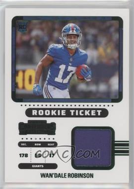 2022 Panini Contenders - Rookie Ticket Swatches #RTS-WDR - Wan'Dale Robinson