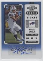 Rookie Ticket Autographs - Khalil Shakir #/75