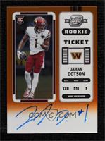 Rookie Ticket RPS Autographs - Jahan Dotson #/50