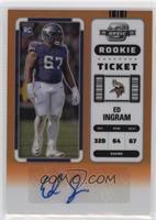 Rookie Ticket Autographs - Ed Ingram #/50