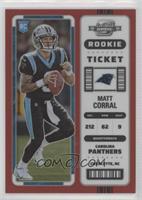 Rookie Ticket - Matt Corral #/175