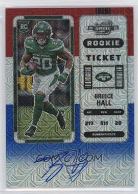 2022 Panini Contenders Optic - [Base] - Red White & Blue Prizm #105.1 - Rookie Ticket RPS Autographs - Breece Hall /13