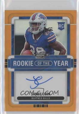 2022 Panini Contenders Optic - Rookie of the Year Contenders Autographs - Orange Prizm #ROY-JC - James Cook /35