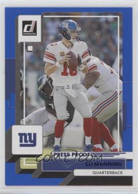 2022 Panini Donruss - [Base] - Press Proof Blue #167 - Eli Manning