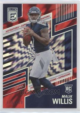 2022 Panini Donruss Elite - [Base] - Aspirations Shimmer #102 - Rookies - Malik Willis /499