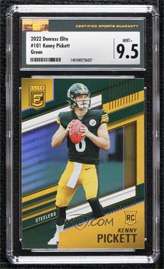 2022 Panini Donruss Elite - [Base] - Green #101 - Rookies - Kenny Pickett [CSG 9.5 Mint Plus]