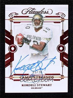 2022 Panini Flawless Collegiate - Campus Legends Signatures - Ruby #CL-KS - Kordell Stewart /20