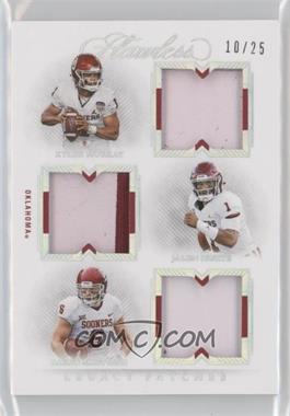 2022 Panini Flawless Collegiate - Legacy Patches #LP-OKL - Kyler Murray, Jalen Hurts, Baker Mayfield /25