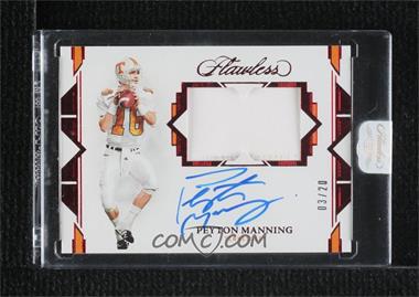 2022 Panini Flawless Collegiate - Patch Autographs - Ruby #PA-PMA - Peyton Manning /20 [Uncirculated]