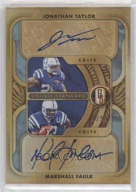 2022 Panini Gold Standard - Double Standard - Platinum #DS-TF - Jonathan Taylor, Marshall Faulk /5