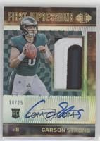 First Impressions Autographed Memorabilia - Carson Strong #/25