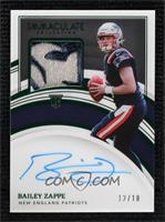 Rookie Patch Autographs - Bailey Zappe #/18