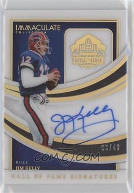 2022 Panini Immaculate Collection - Immaculate HOF Signatures #HFS-JKE - Jim Kelly /49