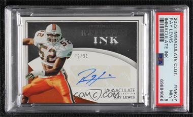 2022 Panini Immaculate Collection Collegiate - Immaculate Ink #IN-RAY - Ray Lewis /99 [PSA 9 MINT]