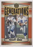 Dak Prescott, Troy Aikman #/125