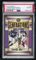 Justin Jefferson, Randy Moss [PSA 8 NM‑MT] #/10