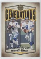 Dak Prescott, Troy Aikman [EX to NM]